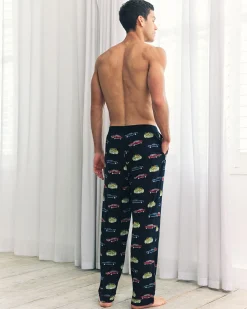 Driving Leopards Print Long Pyjama Bottoms