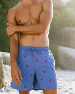 Embroidered Lobster Swim Shorts