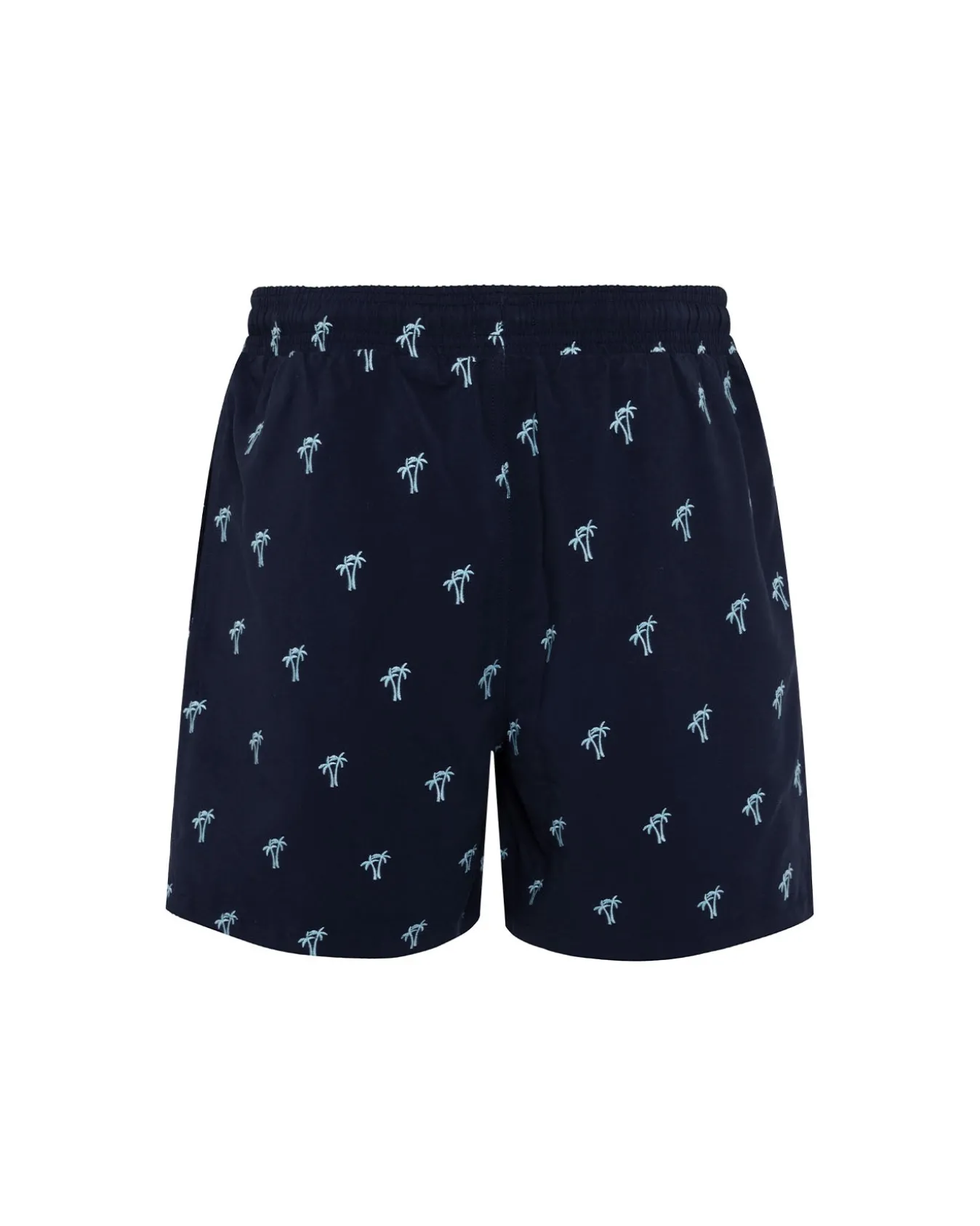 Embroidered Palm Swim Shorts - Navy
