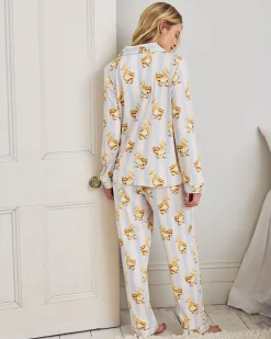 Fluffy Ducklings Stripe Long Pyjama Set