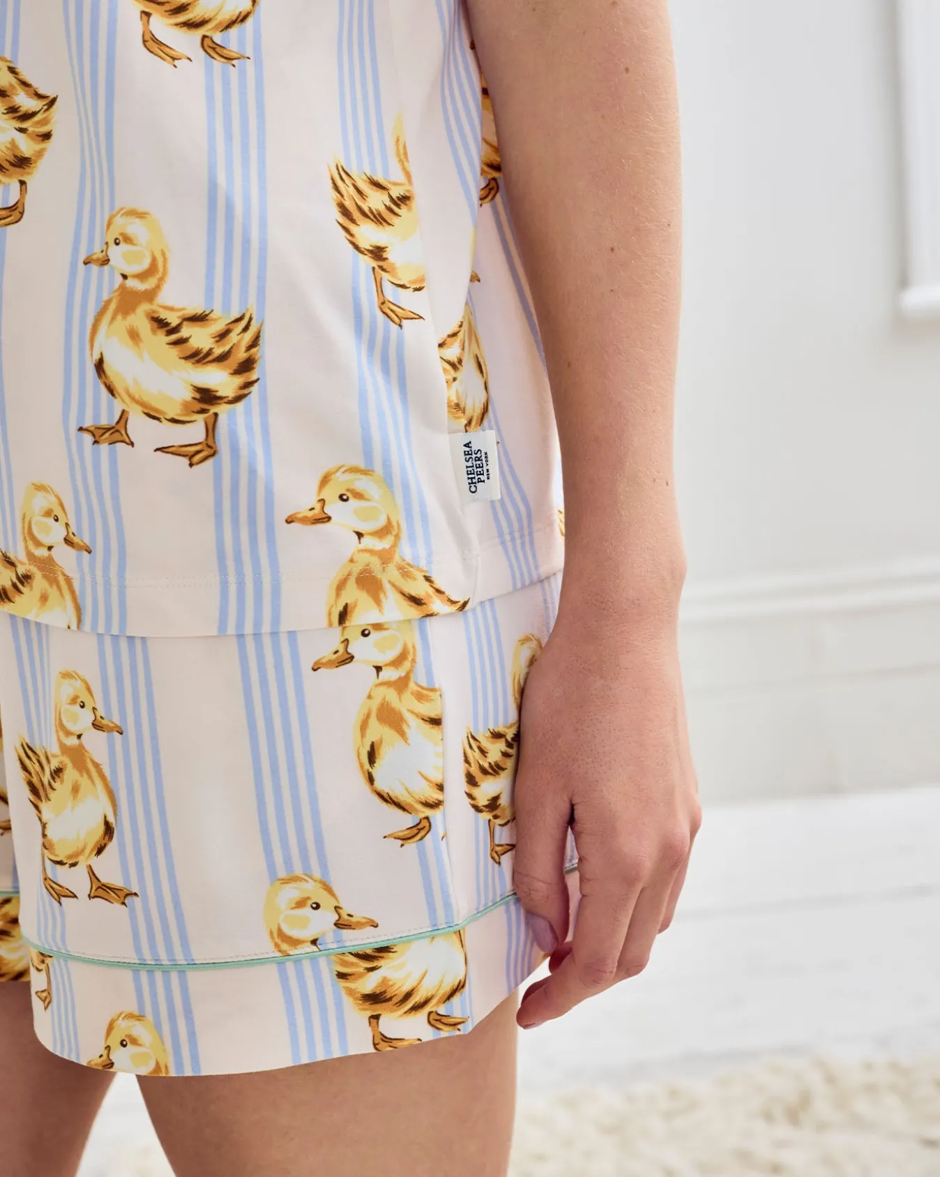 Fluffy Ducklings Stripe Short Pyjama Set