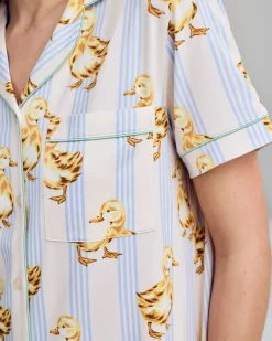 Fluffy Ducklings Stripe Short Pyjama Set