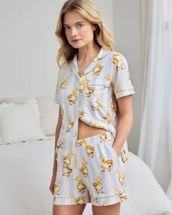 Fluffy Ducklings Stripe Short Pyjama Set