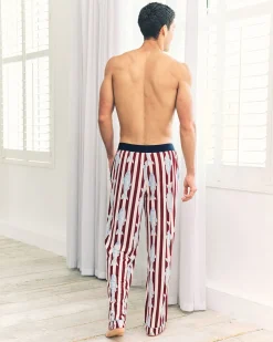 Gone Fishing Stripe Print Long Pyjama Bottoms