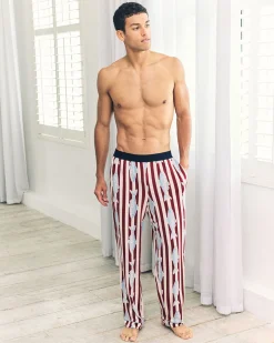 Gone Fishing Stripe Print Long Pyjama Bottoms