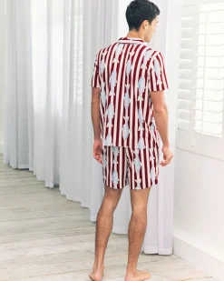 Gone Fishing Stripe Print Short Pyjama Set