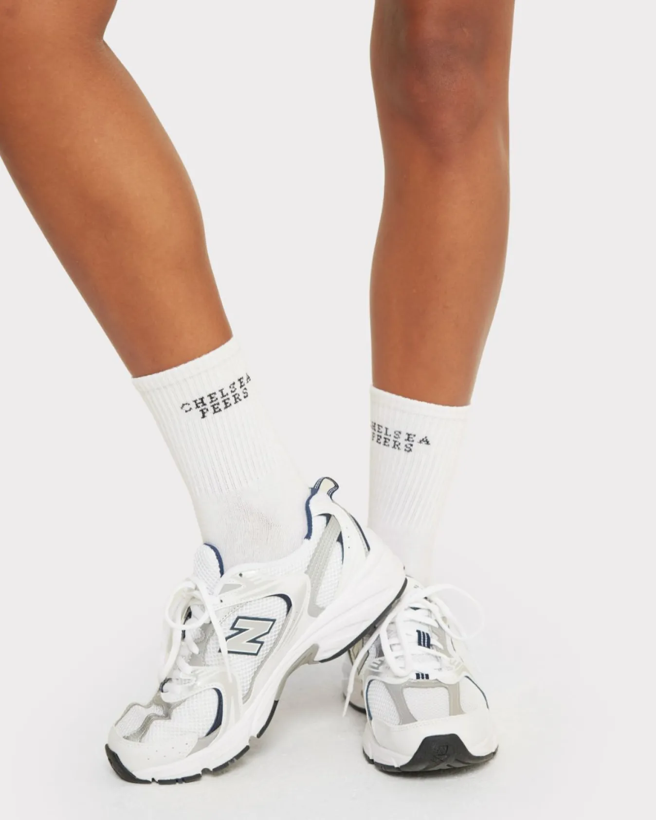 Jacquard Logo Crew Socks