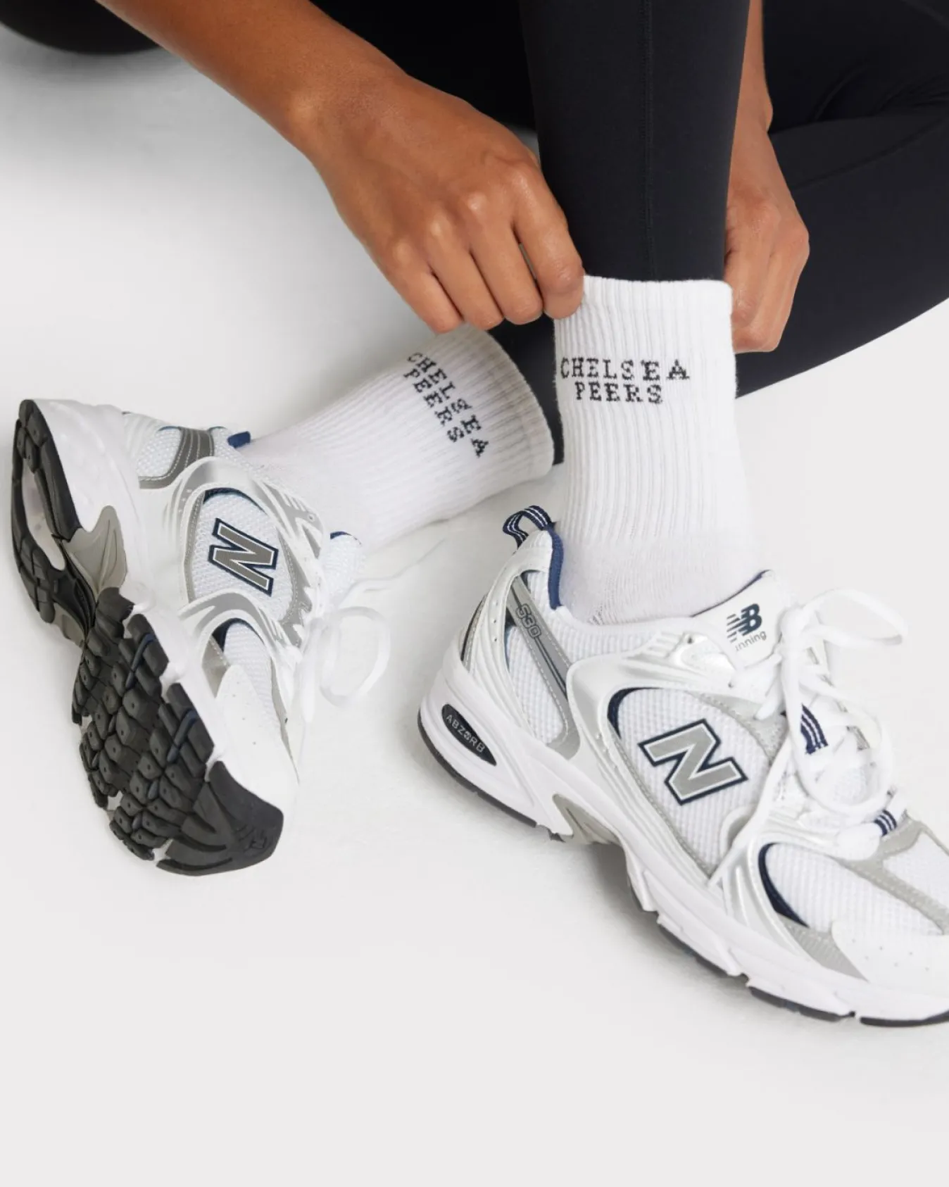 Jacquard Logo Crew Socks