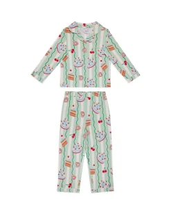 Kids Cake Print Long Pyjama Set