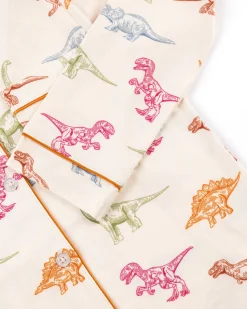 Kids Dinosaur Print Button Up Long Pyjama Set