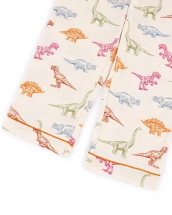 Kids Dinosaur Print Button Up Long Pyjama Set