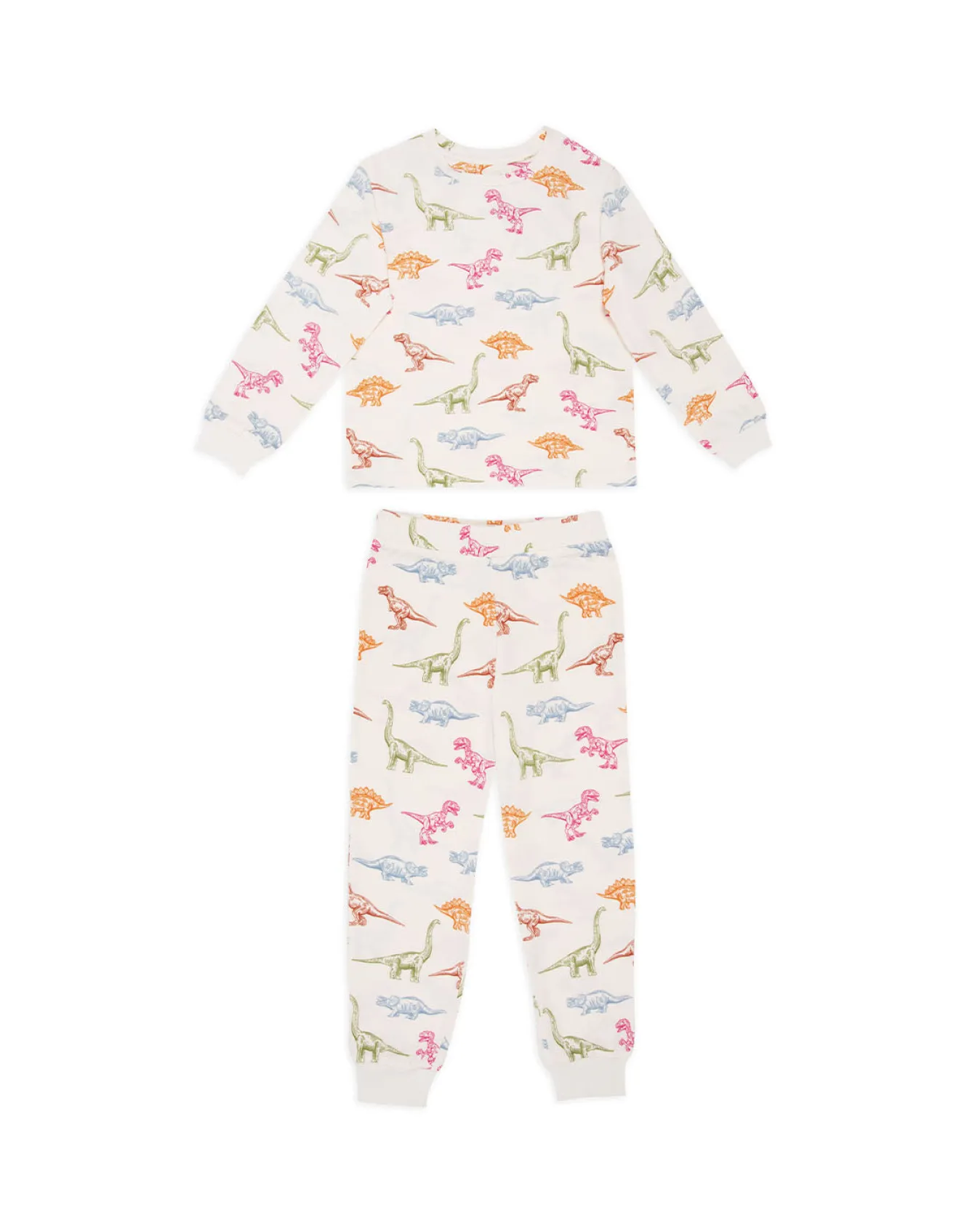 Kids Dinosaur Print Long Pyjama Set