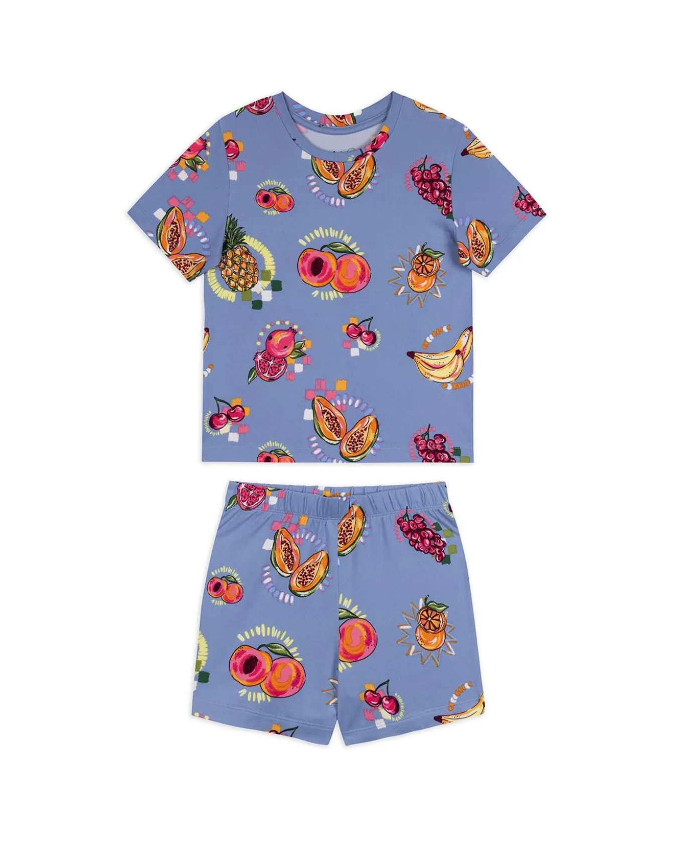 Kids Fruit Party Print Short Pyjama Set