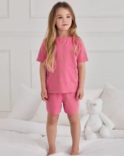 Kids Organic Cotton Fiesta Graphic Print Short Pyjama Set