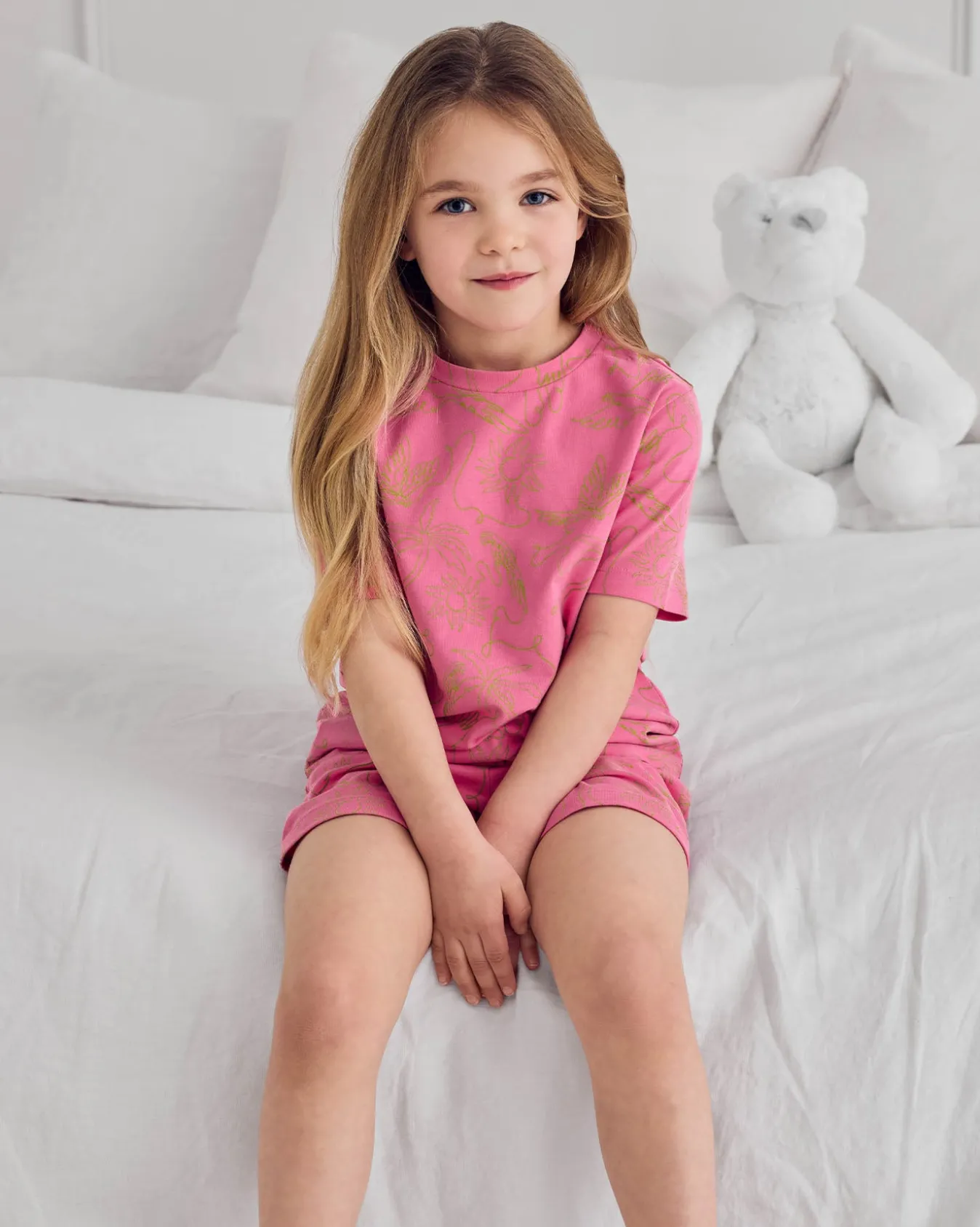 Kids Organic Cotton Fiesta Graphic Print Short Pyjama Set