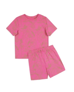 Kids Organic Cotton Fiesta Graphic Print Short Pyjama Set