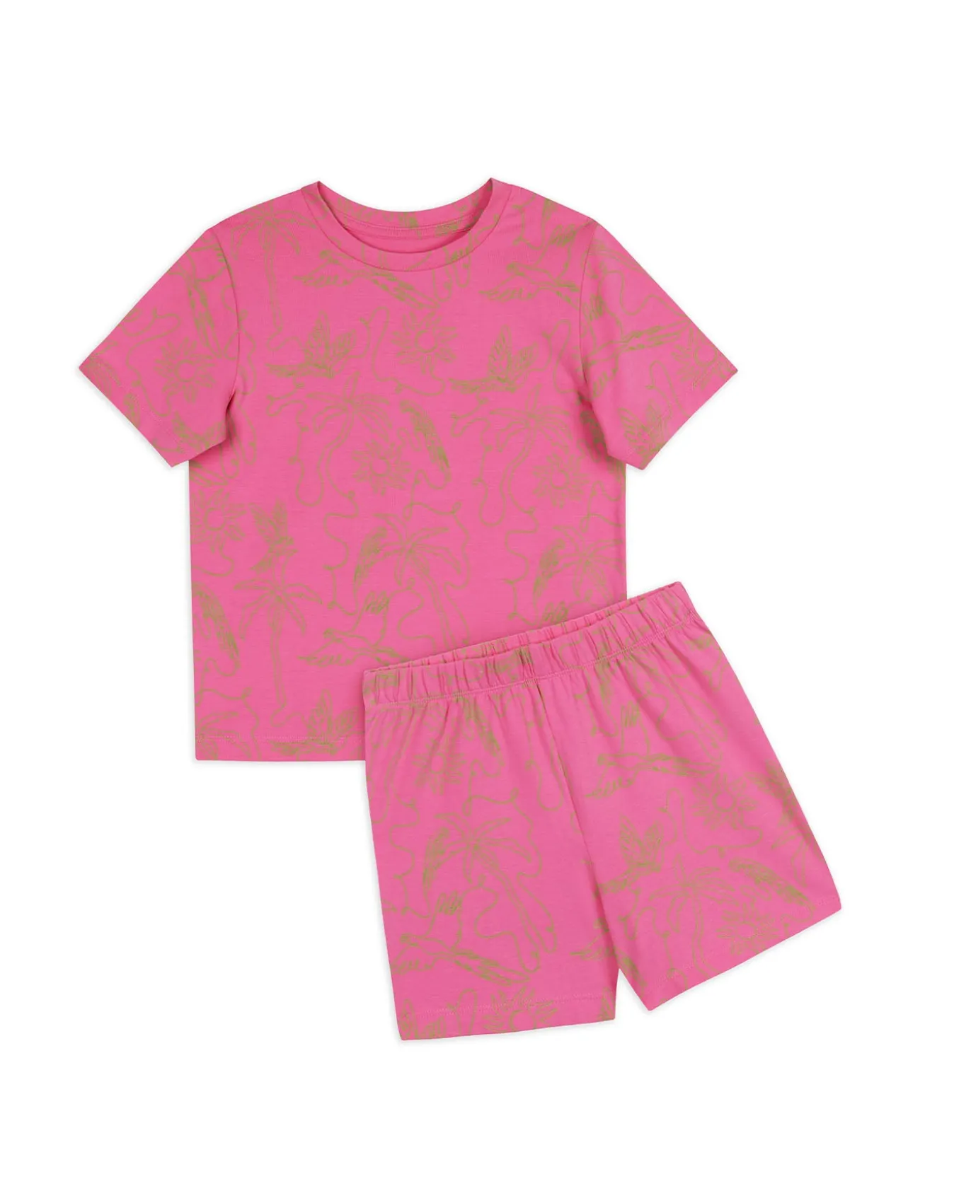 Kids Organic Cotton Fiesta Graphic Print Short Pyjama Set