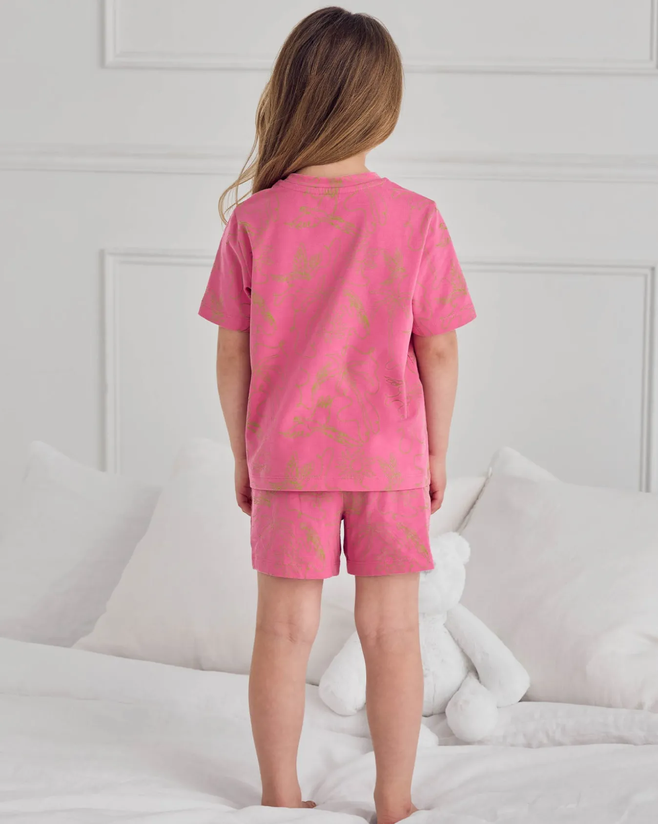 Kids Organic Cotton Fiesta Graphic Print Short Pyjama Set