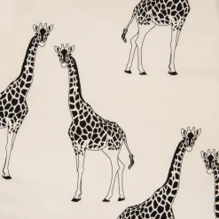 Kids Organic Cotton Giraffe Print Long Pyjama Set - Cream