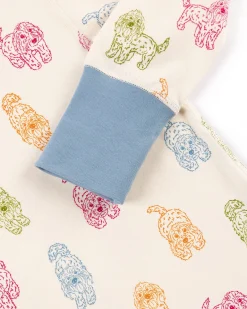 Kids Organic Cotton Rainbow Cockapoo Print Long Pyjama Set
