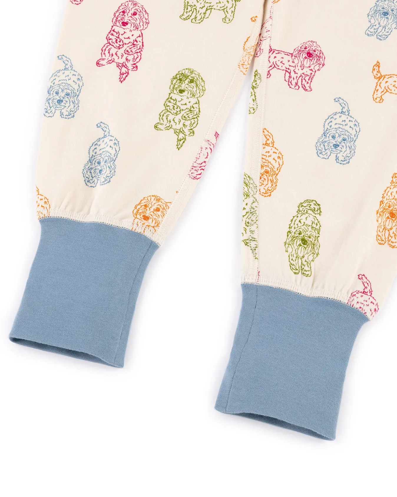 Kids Organic Cotton Rainbow Cockapoo Print Long Pyjama Set