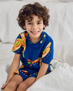 Kids Organic Cotton Toucan Print Short Pyjama Set