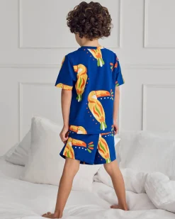 Kids Organic Cotton Toucan Print Short Pyjama Set
