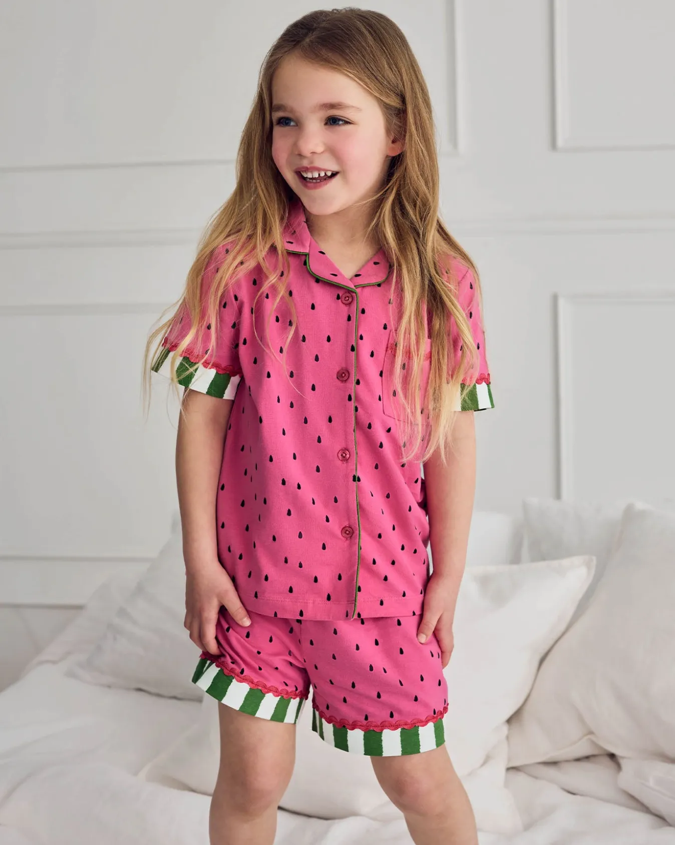 Kids Organic Cotton Watermelon Print Short Pyjama Set
