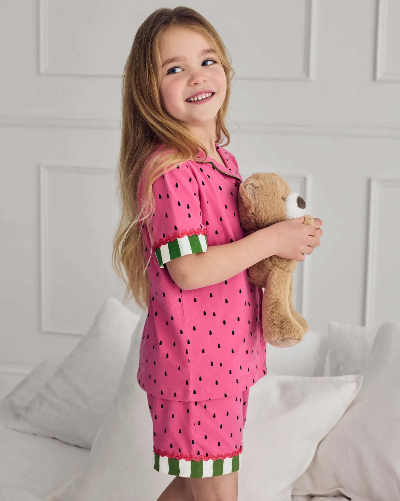 Kids Organic Cotton Watermelon Print Short Pyjama Set