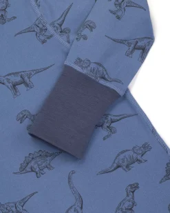 Kids Tonal Dinosaur Print Long Pyjama Set