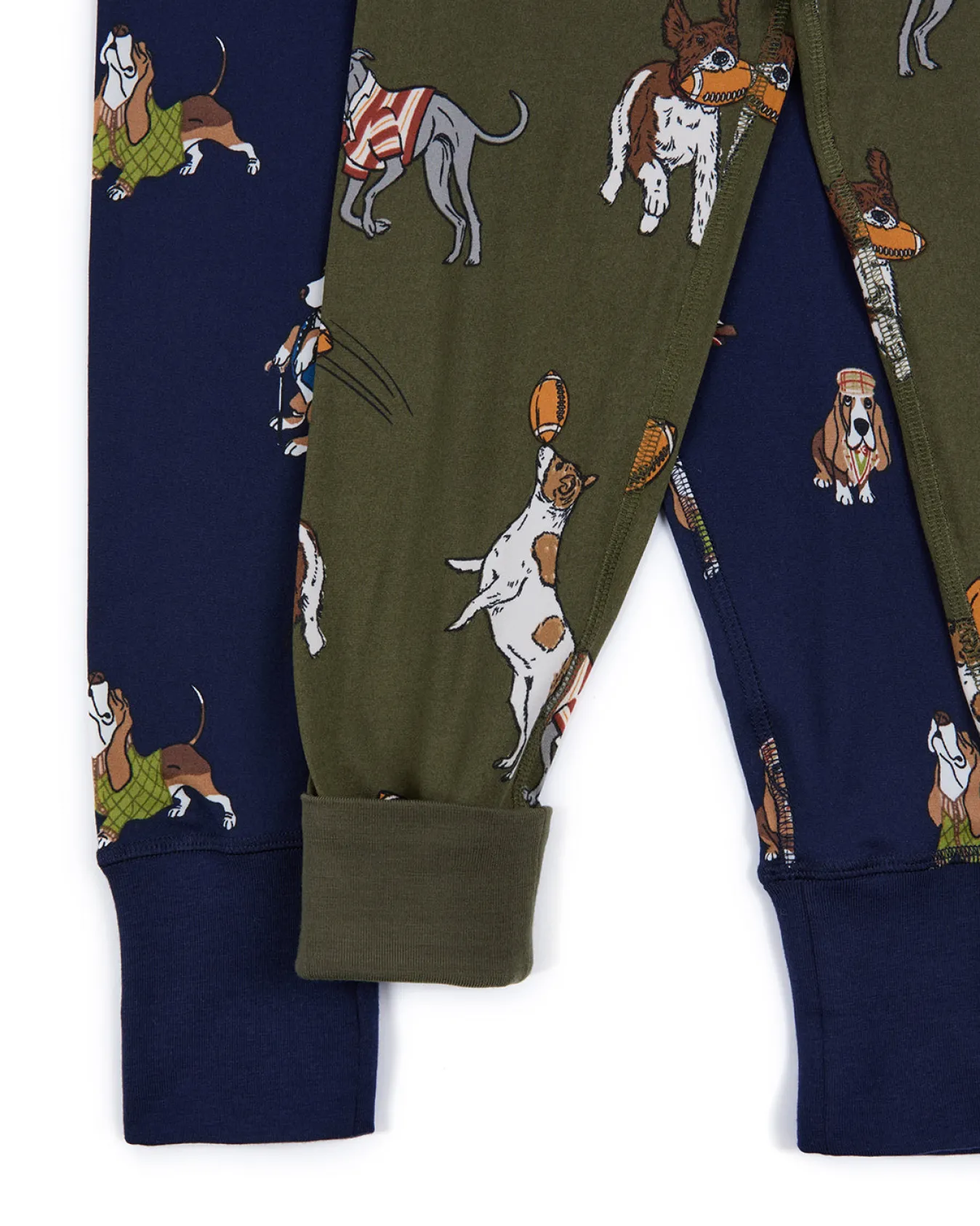 Kids Two Pack Country Hound / Rugby Dogs Print Long Pyjama Set