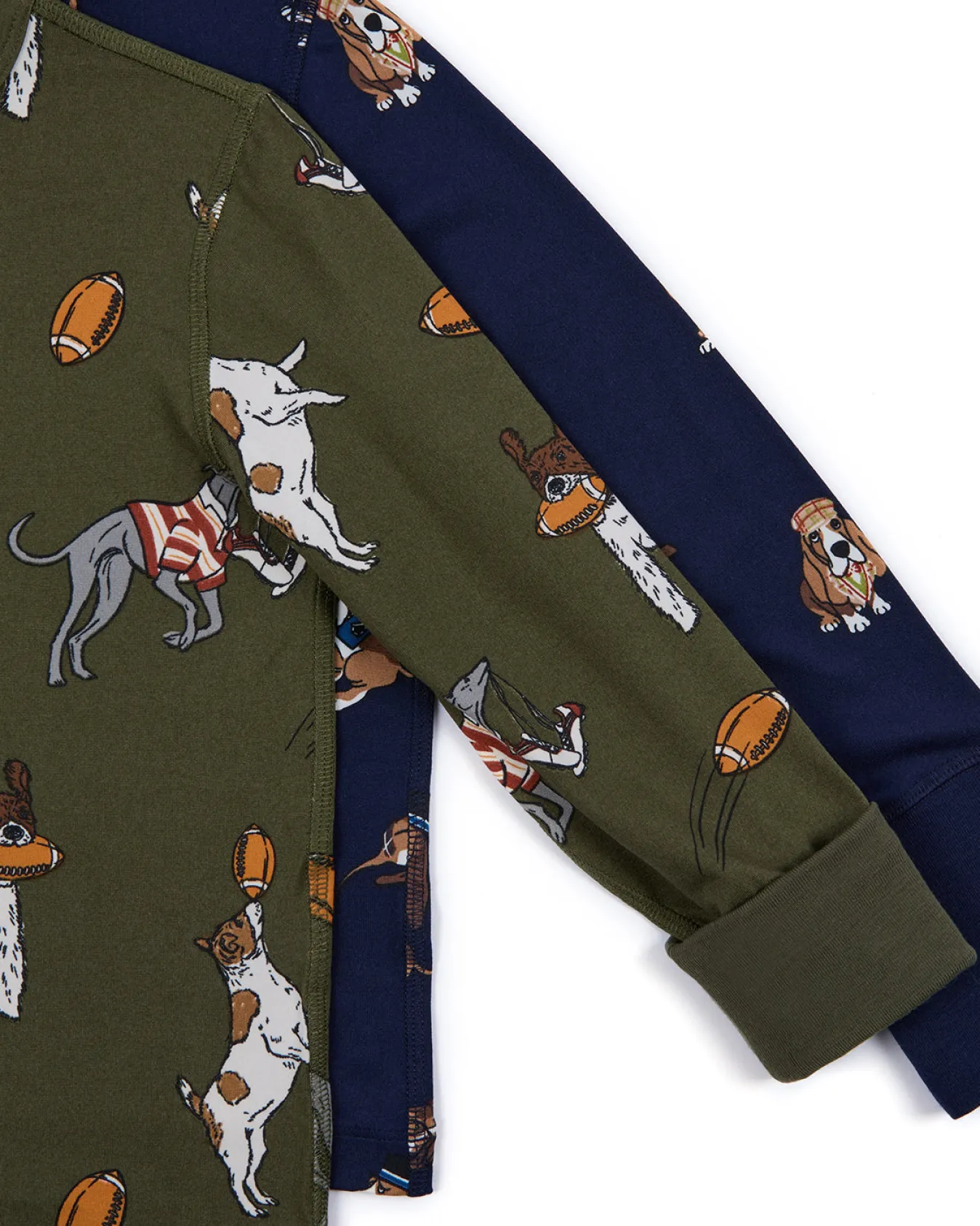 Kids Two Pack Country Hound / Rugby Dogs Print Long Pyjama Set