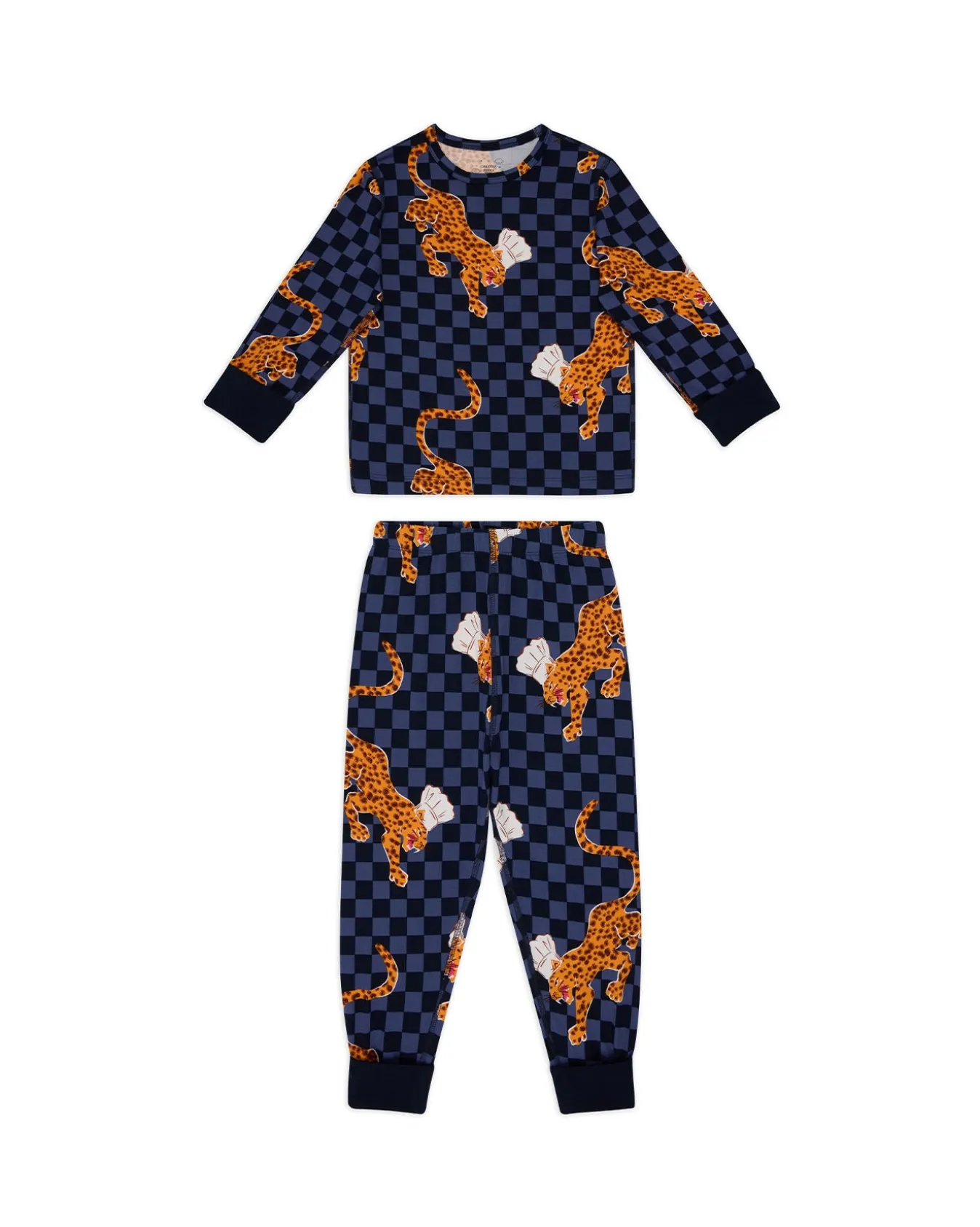 Kids Two Pack Leopard Chef /Mouse Chef Print Long Pyjama Sets