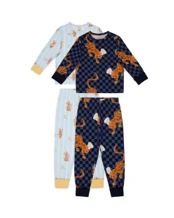 Kids Two Pack Leopard Chef /Mouse Chef Print Long Pyjama Sets