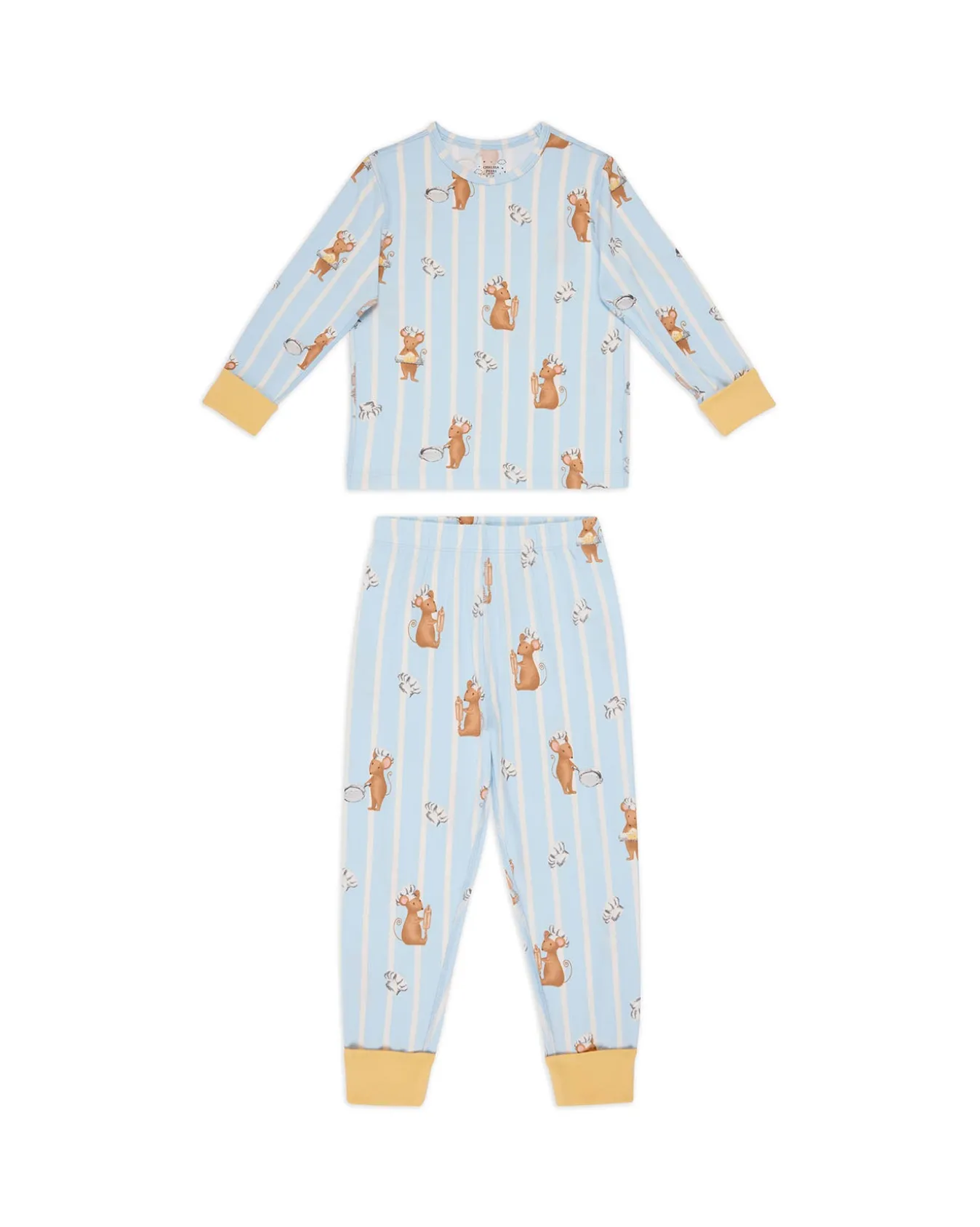 Kids Two Pack Leopard Chef /Mouse Chef Print Long Pyjama Sets