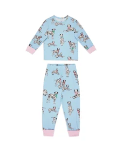 Kids Two Pack Spa Dogs / Dalmatians Long Pyjama Sets