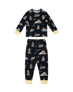 Kids Two Pack Tennis Dogs Print / Cockapoo Snooze Print Long Pyjama Set