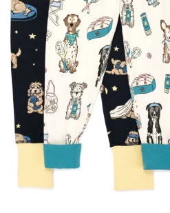 Kids Two Pack Tennis Dogs Print / Cockapoo Snooze Print Long Pyjama Set