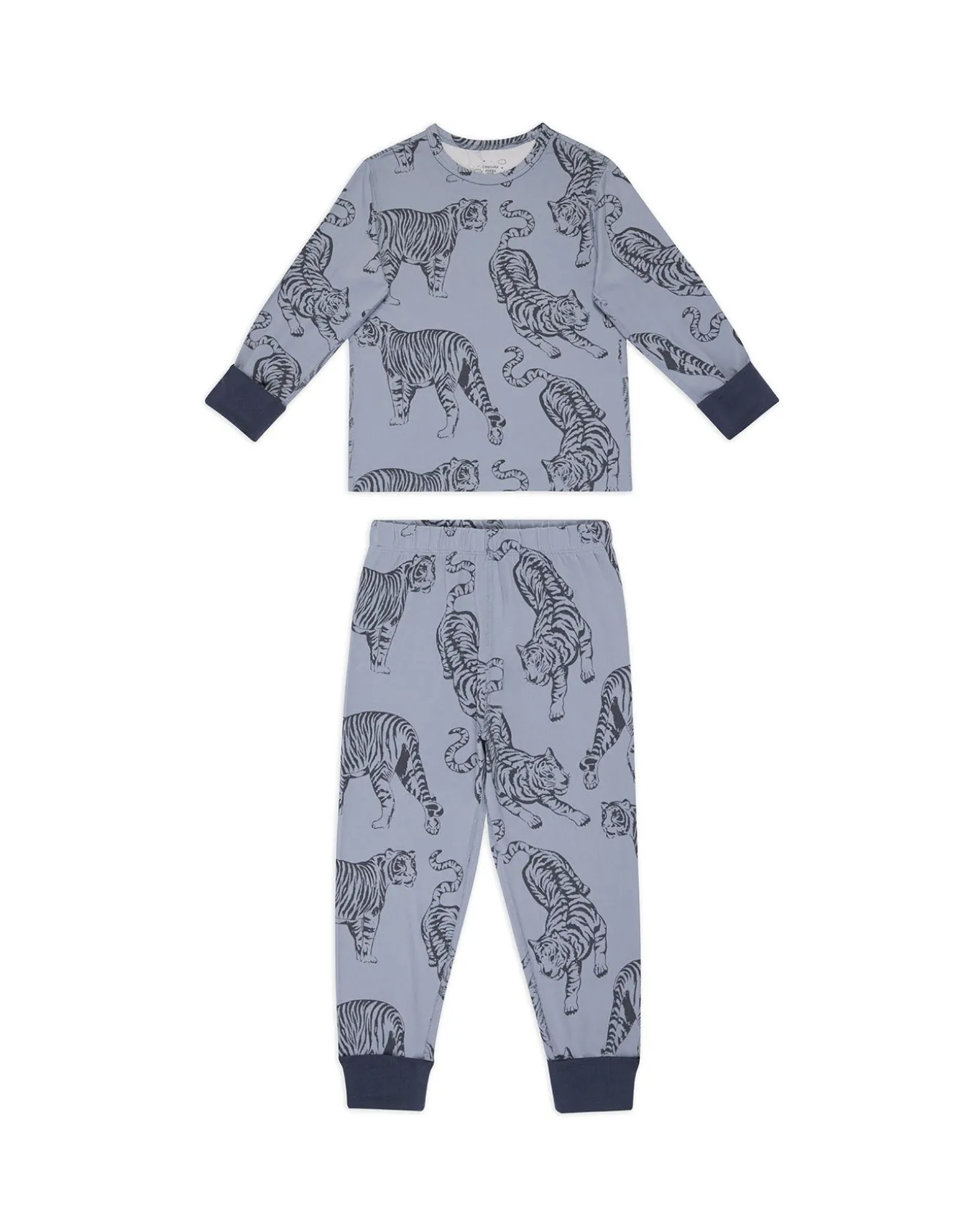 Kids Two Pack Zebra / Tiger Print Long Pyjama Sets