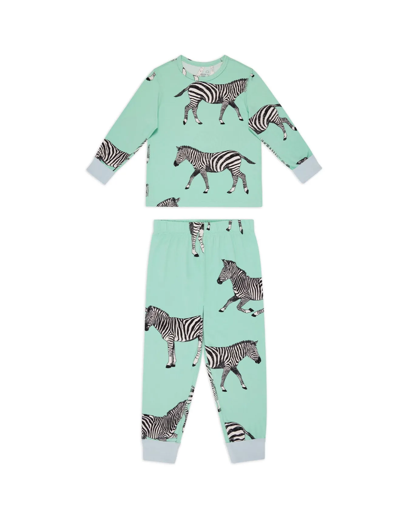 Kids Two Pack Zebra / Tiger Print Long Pyjama Sets