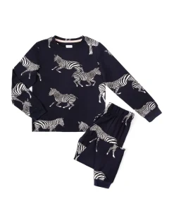 Kids Zebra Print Long Pyjama Set