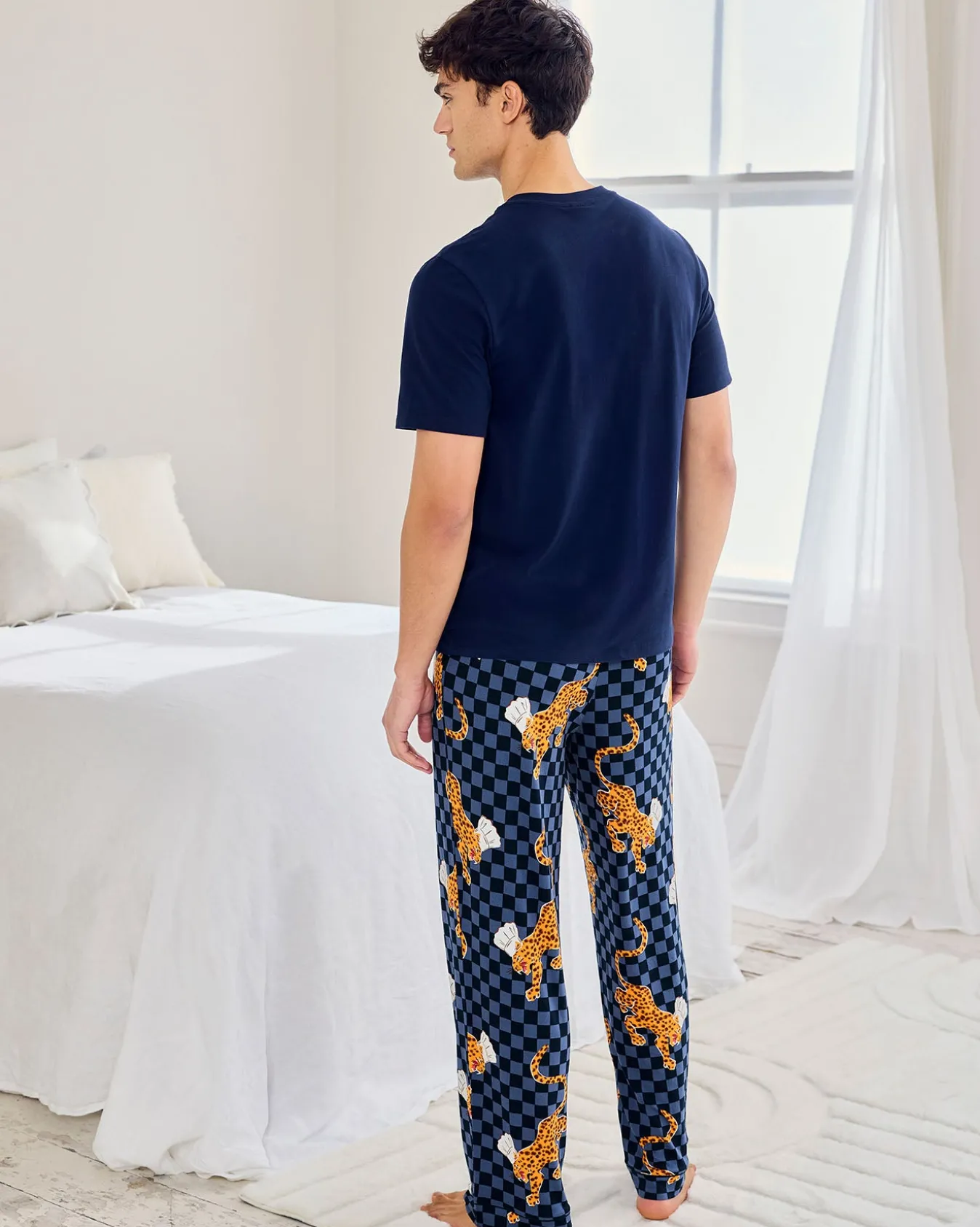 Leopard Chef Print Crew Long Pyjama Set