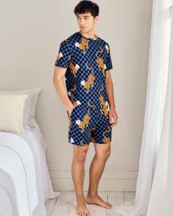 Leopard Chef Print Crew Short Pyjama Set