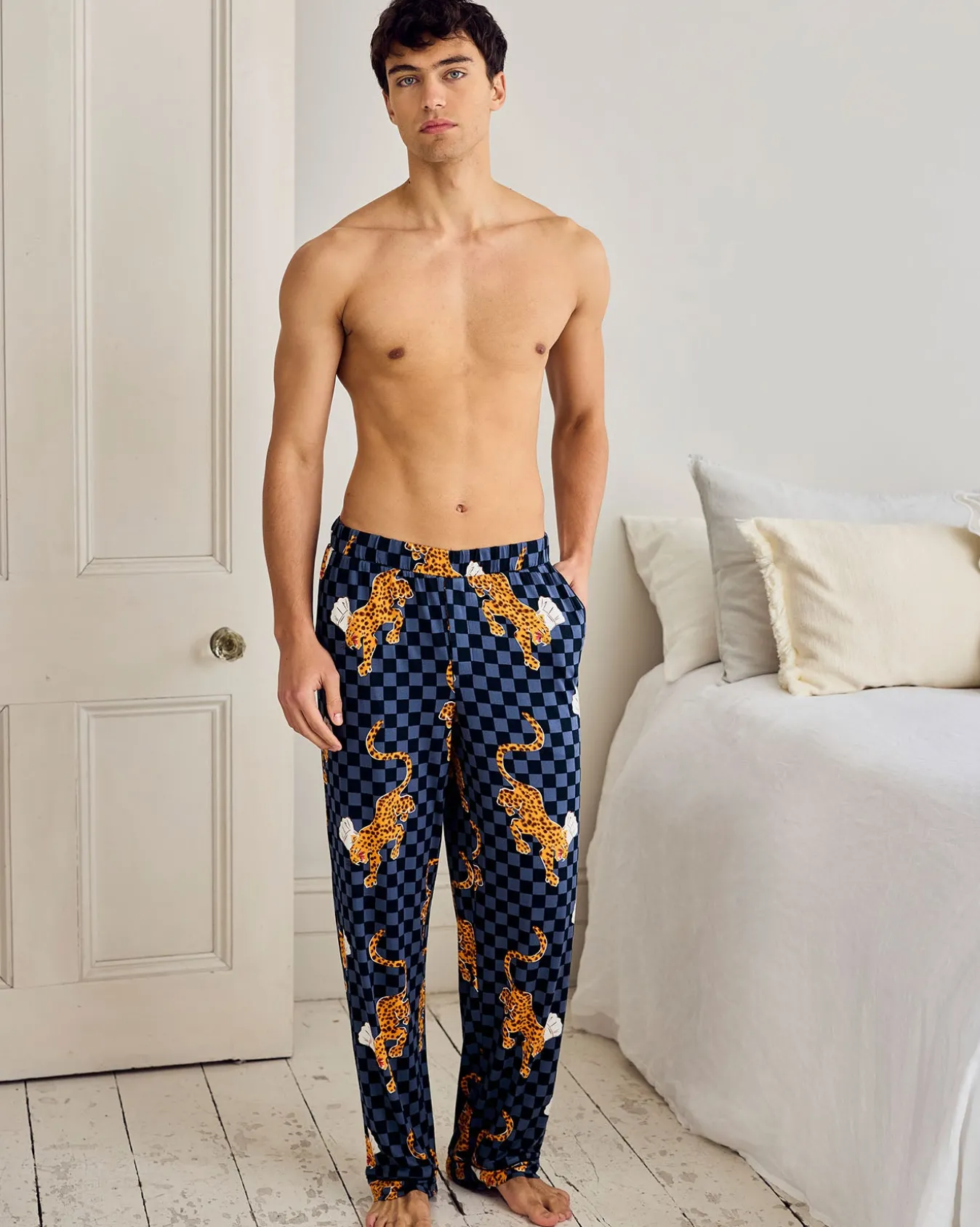 Leopard Chef Print Long Pyjama Bottoms