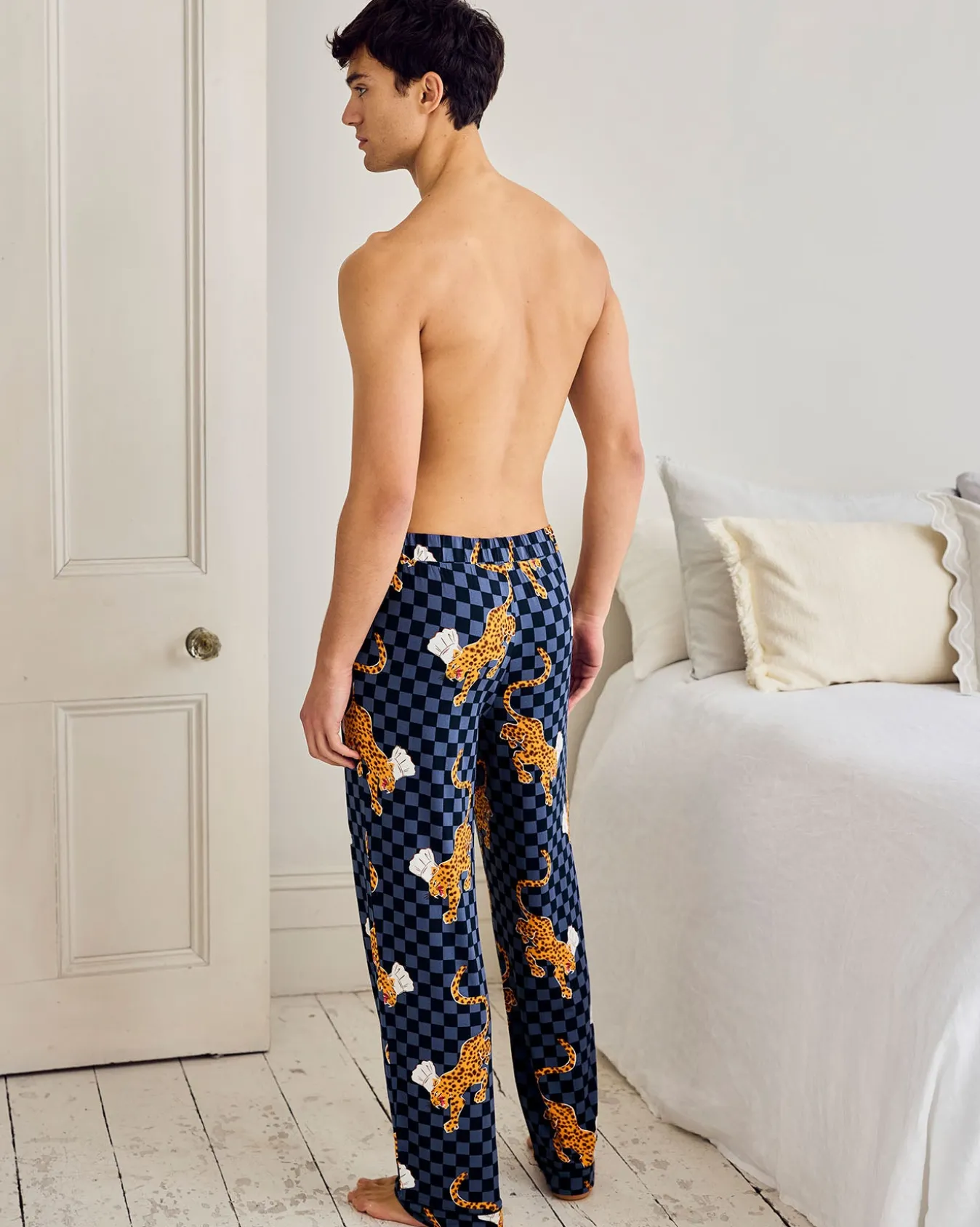 Leopard Chef Print Long Pyjama Bottoms