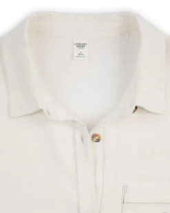 Linen-Blend Embroidered Shirt - White