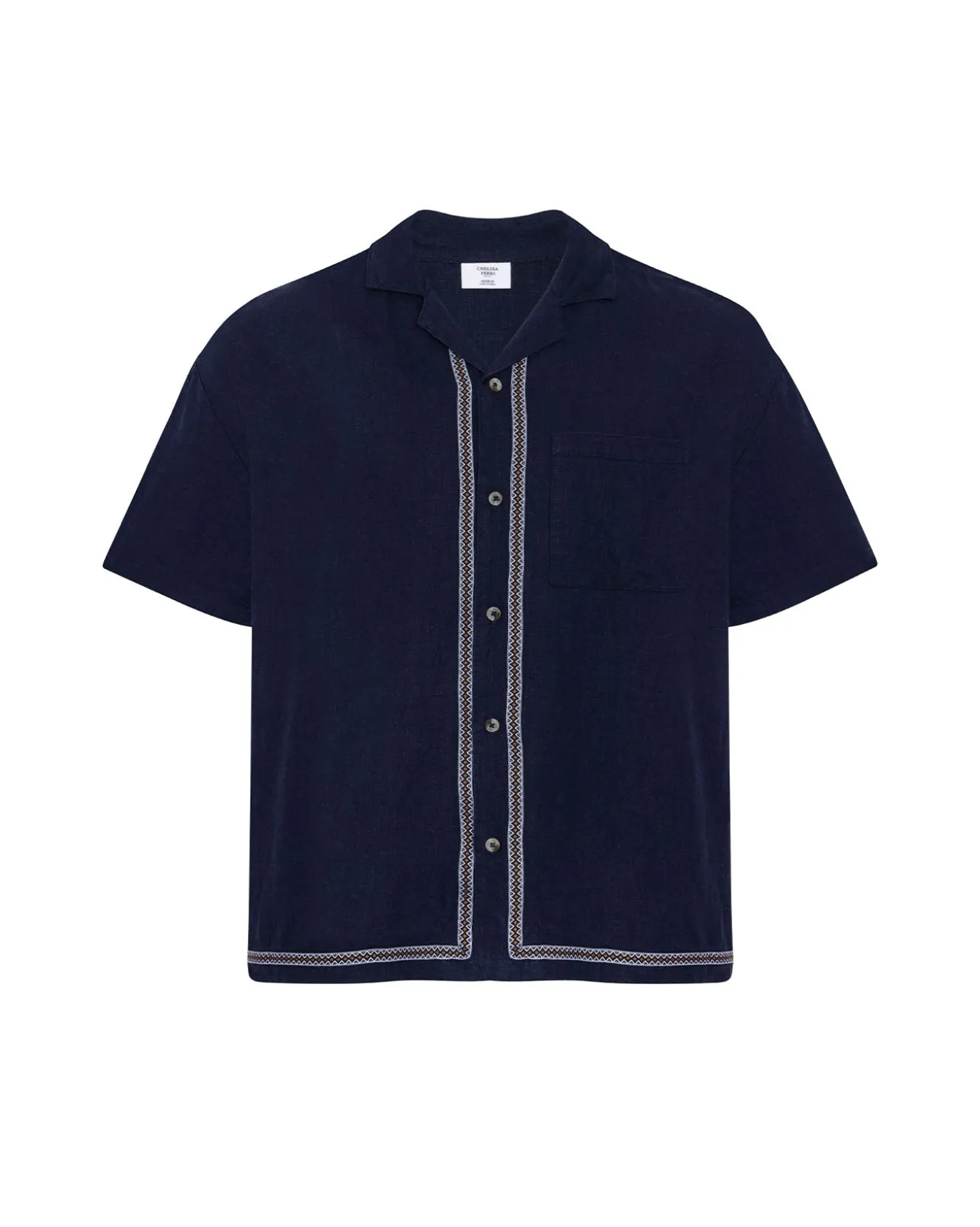 Linen-Blend Riviera Short Sleeve Shirt