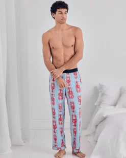 Lobster Print Long Pyjama Bottoms