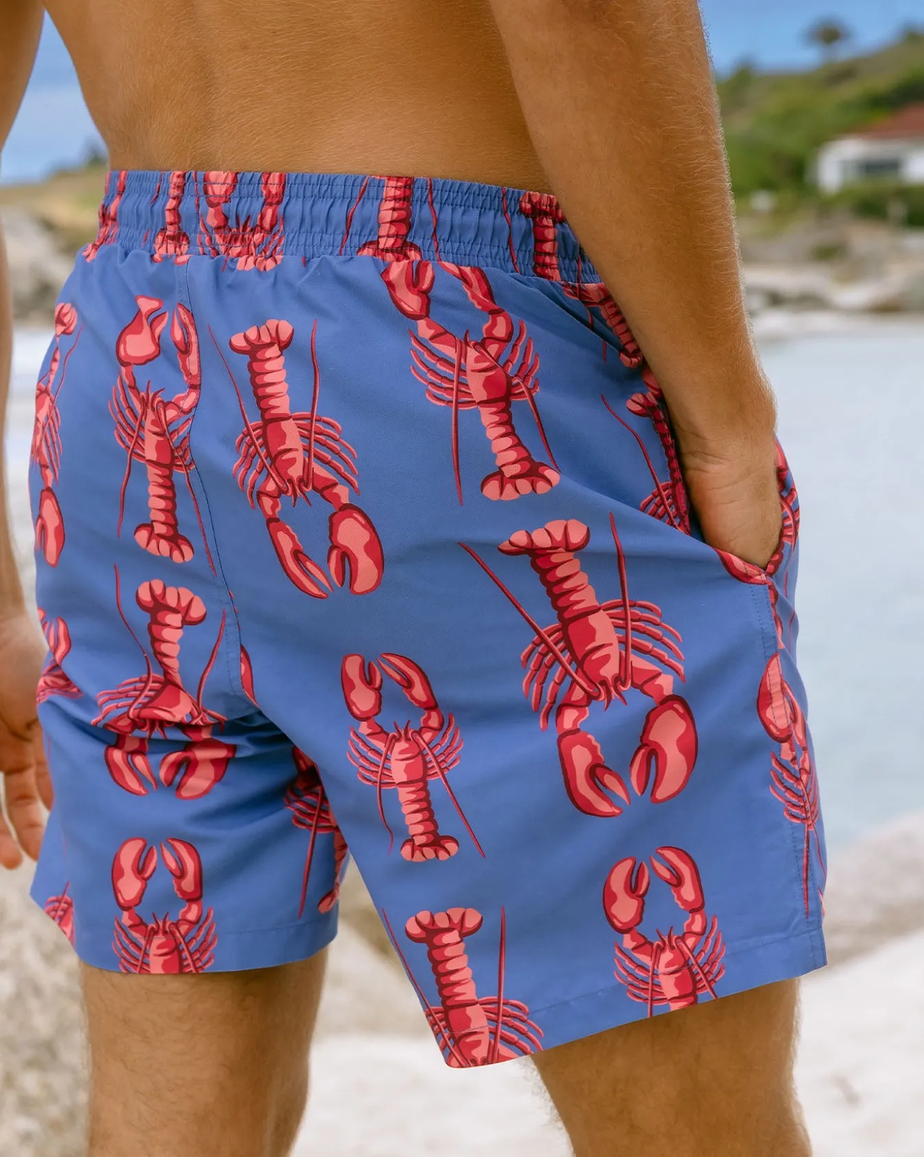 Lobster Print Swim Shorts