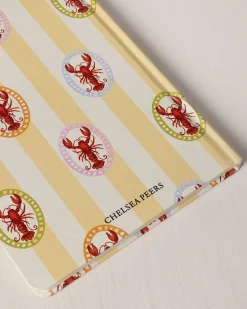 Lobster Stripe Print Hardback Lined Notebook